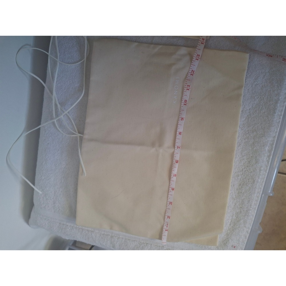 Kanomi Canvas Drawstring Dust Bags Set of 2 Cream Storage Pouches Small Large - Picture 5 of 8